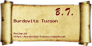 Burdovits Tuzson névjegykártya